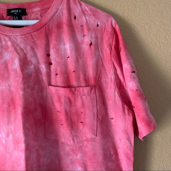 Forever 21 Tie-Dye Distressed Men's T-Shirt - Size Medium - Picture 4 of 6